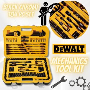DEWALT® Black Chrome Mechanics Set 184pc