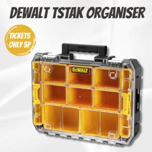 WIN A DeWalt TSTAK 2.0 High Capacity Organiser 119x332x440mm