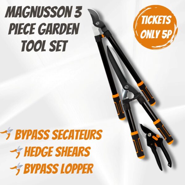WIN A MAGNUSSON 3 PIECE GARDEN TOOL SET
