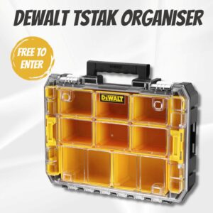 DeWalt Tstak Black & yellow Organiser case with 10 compartments
